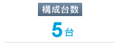 専用サーバ5台構成